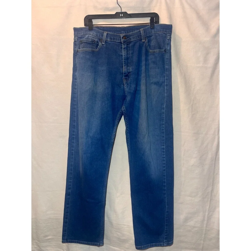 Levi's 505 Jeans Size 38x32 Mens Straight Leg Mid Rise Blue Denim A93